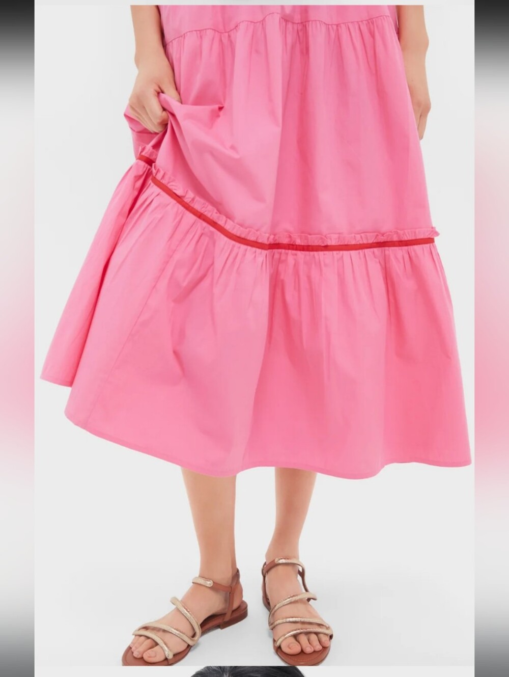 Tuckernuck Pink City Prints Bubblegum Agatha Pink Ruffle Tiered Midi Dress NWT - Picture 6 of 16